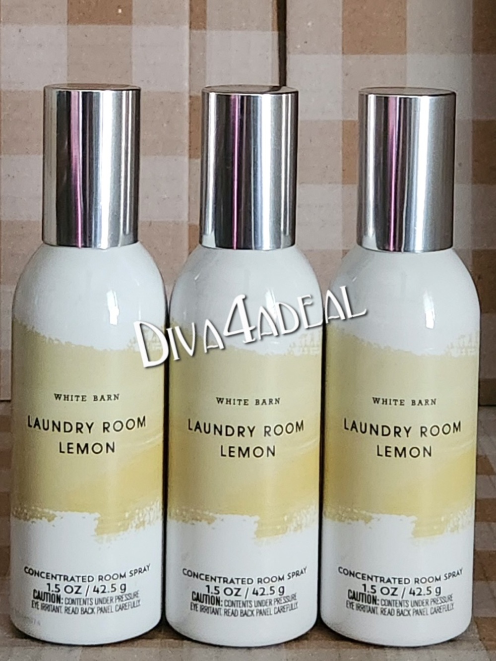 3x Bath & Body Works LAUNDRY ROOM LEMON Concentrated Room Sprays